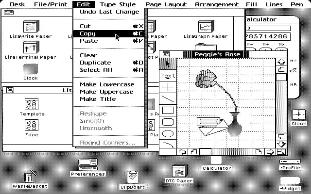 Apple Lisa 2 GUI screenshot
