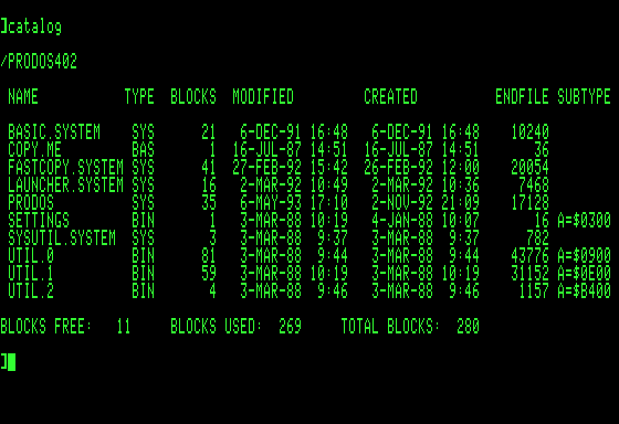 Apple II command line interface